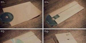 DIY papirnata ovojnica za disk: predloge za beležke