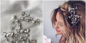 „Pasidaryk pats“ karoliukais papuoštas plaukų segtukas „Floral Made from beads“ skirtas plaukams